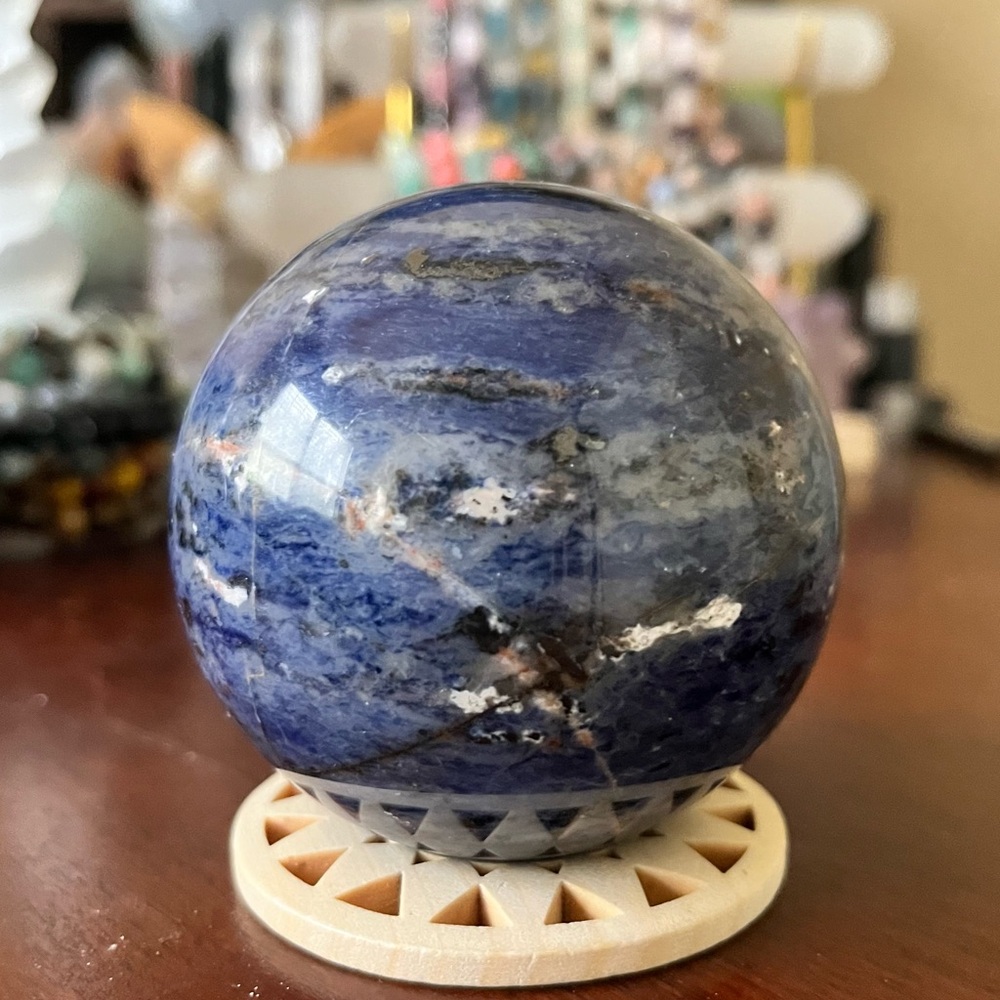 Sodalite Sphere | Natural Stone Crystal Ball |.  Healing & Meditation Gemstone